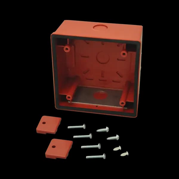 Caja back box roja IOB-R Wheelock - Kidde Fenwal