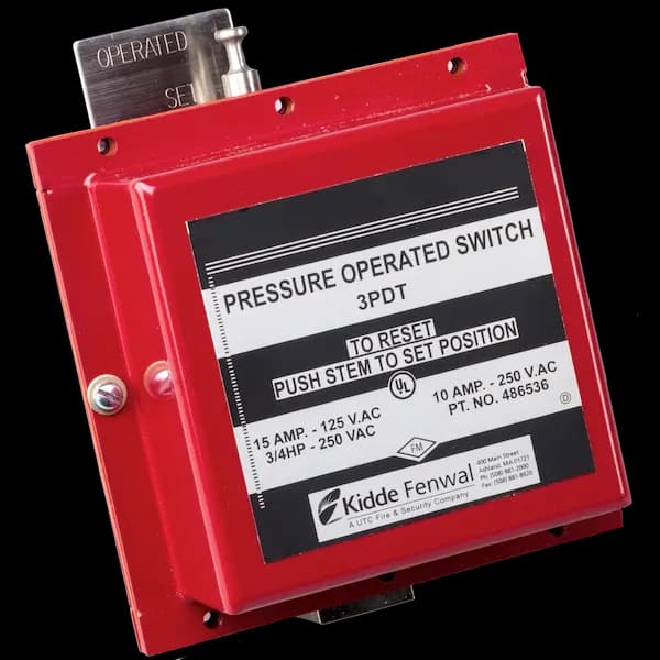 Interruptor de presión 3PDT - Kidde Fenwal