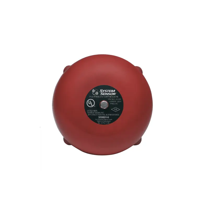 Campana de alarma 6" 24VDC roja - System Sensor
