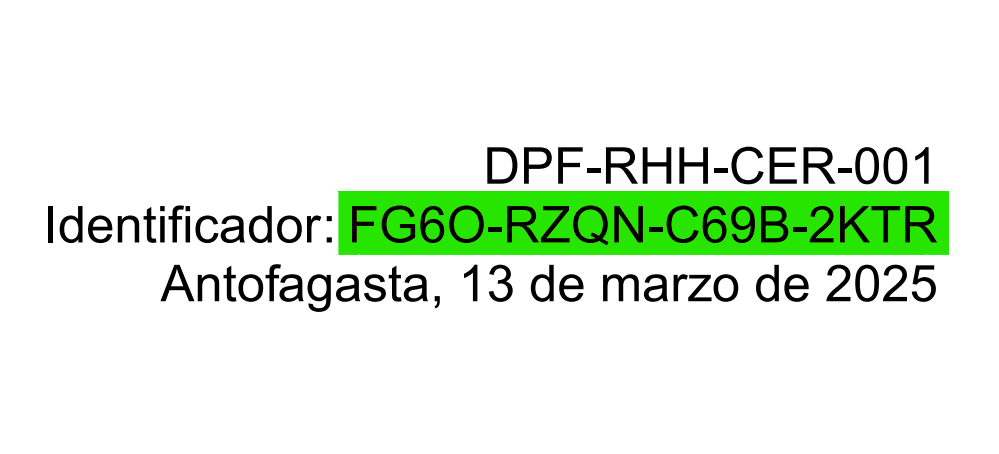 Indicación para encontrar el identificador del documento